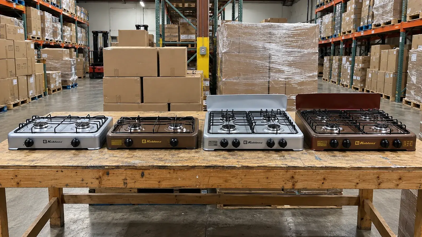 Koblenz Portable Gas Stoves with 2 and 4 Burners